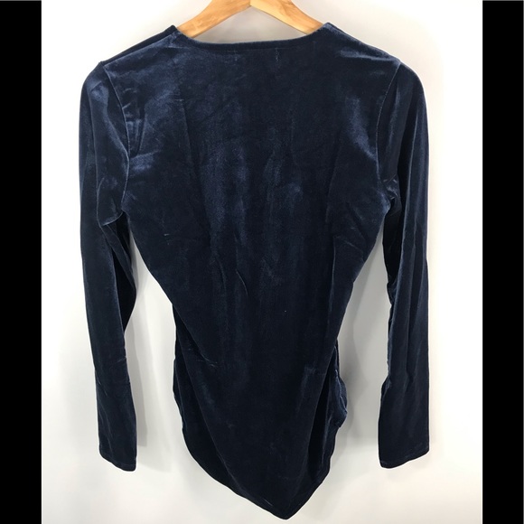 Madewell Blue Velvet Bodysuit - Picture 3 of 3